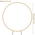 Metal Circle Stand Wedding Arche Round Balloon Arch Flower Gold Background Arch DIY Frame Birthday Party Baby Shower Decoration