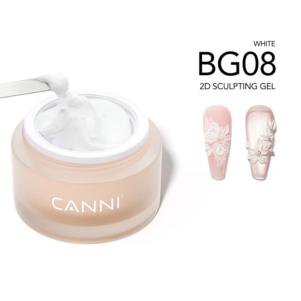 10g CANNI 3D PVC Sculpting Gel Pearly White Clear Non-Stick Hand Easy Shaping Sculpting Carving Soak Off UV LED Nail Manicure