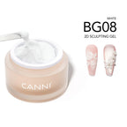 10g CANNI 3D PVC Sculpting Gel Pearly White Clear Non-Stick Hand Easy Shaping Sculpting Carving Soak Off UV LED Nail Manicure