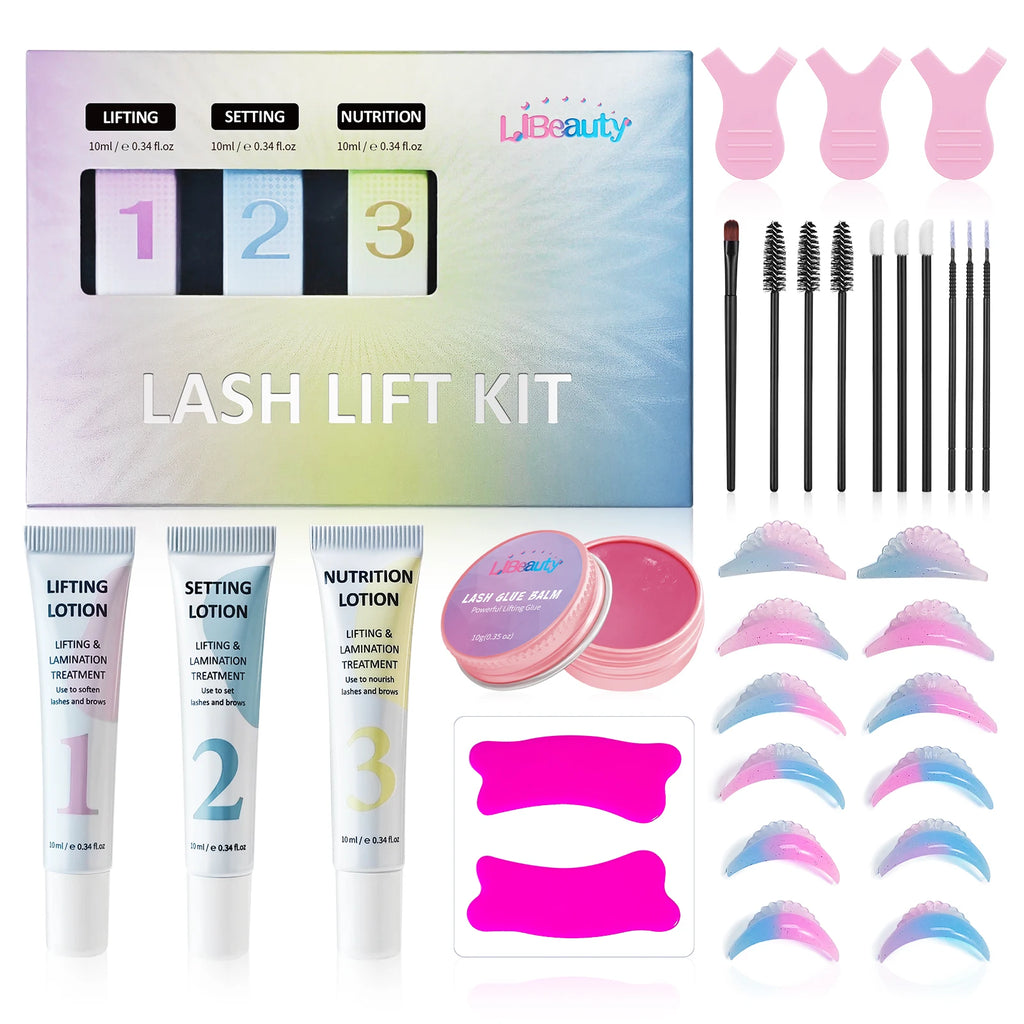 Libeauty Lash Lift & Brow Lamination Kit 10ml Total, Lifting 5ml + Setting 5ml