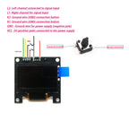 0.96" OLED Music Spectrum Display Analyzer Stereo Audio Atmosphere Light Power Amplifier Level Indicator Rhythm VU METER
