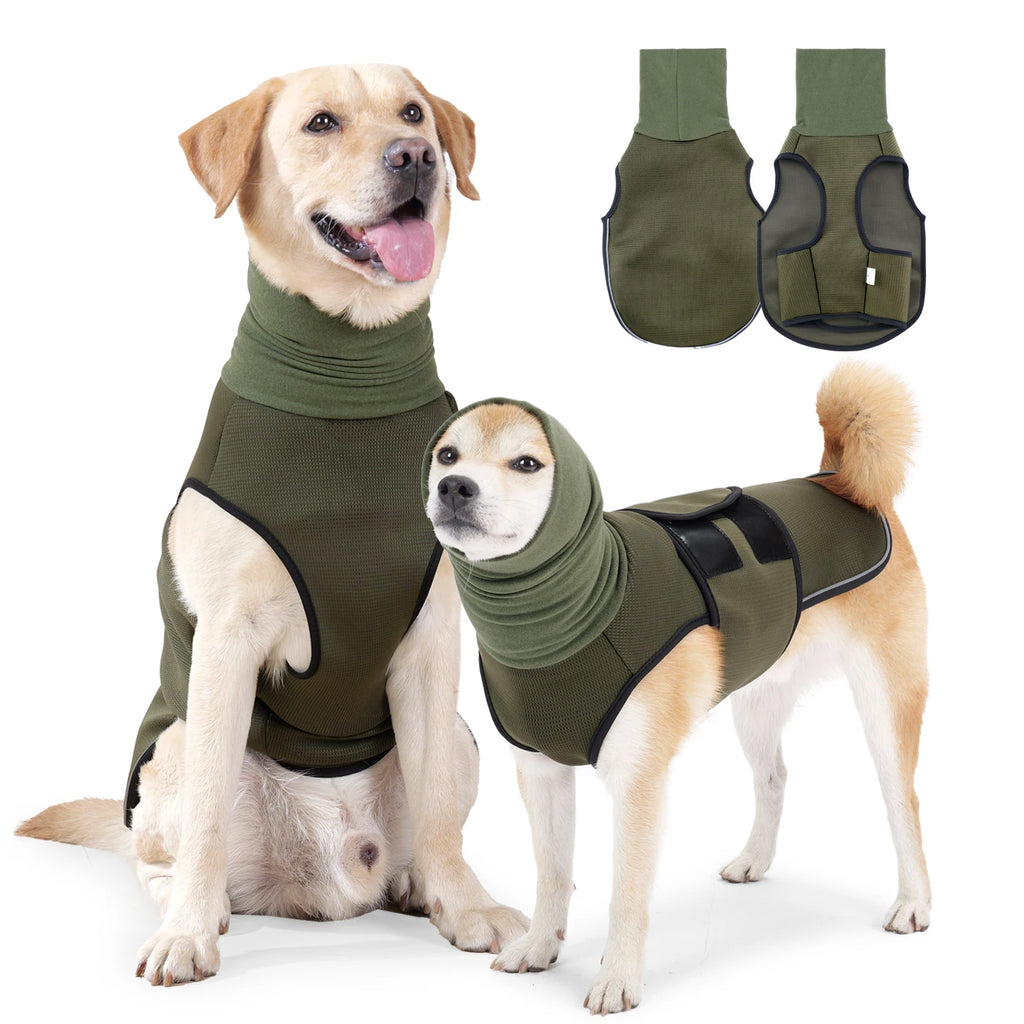 Dog Anxiety Vest and Coat-Keep Pet Calm, Dog Jacket for Thunder, Fireworks, Anti Anxiety Vest for Dogs and Cat Body and Ear