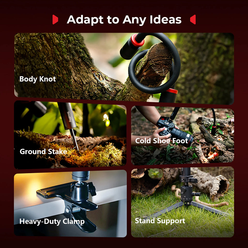 SmallRig RM 03 Macro Photography LED Light 5 Colors with Diffuser, Four-Leaf Barndoor Spotlight Stop Motion Animation Windproof