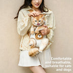 Breathable Cat Backpack Carrier, Hands-Free Foldable Pet Travel Bag, Water-Resistant, Sizes S-XL
