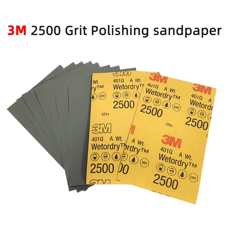 14cm/23cm Genuine 3M 401Q Beauty Sandpaper P2500 Mesh Repair Car Paint Polishing Water Sand Fine Sanding Water Abrasive