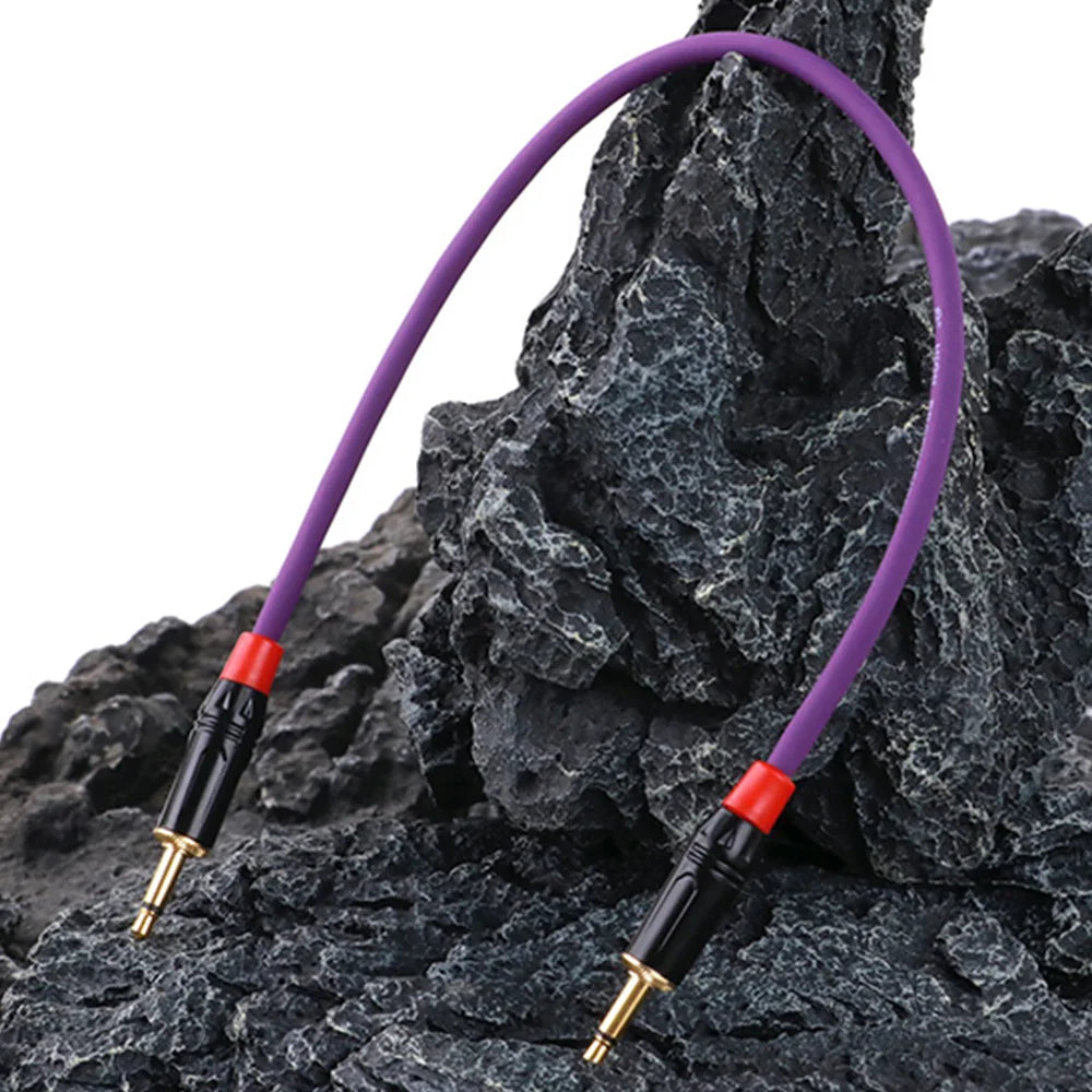 3.5mm Mono TS Male to Male Audio Cable Extension, Gold Plated, Shielded, Black