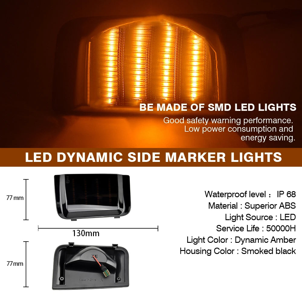 68374916AA For Peugeot Boxer Fiat Ducato Citroen Dynamic LED Turn Signal Light Side Mirror Indicator Sequential Blinker Lamp