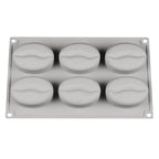 DIY Coffee Bean 6 Forms Mousse Cake Mold Silicone Pastry Molds for Baking French Dessert Cake Decorating Tools