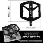 BUCKLOS Bike Pedal Ultralight Pedal Platform for Road Mountain Bike Anti-slip Nylon Sealed Bearings Flat Pedals MTB Bicycle Part
