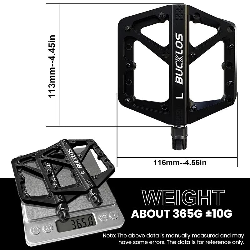 BUCKLOS Pedals DU Bearing Bicycle Pedal Platform Ultralight Nylon Road Mountain Bike Pedal Non-slip MTB Flat Pedals Bicycle Part