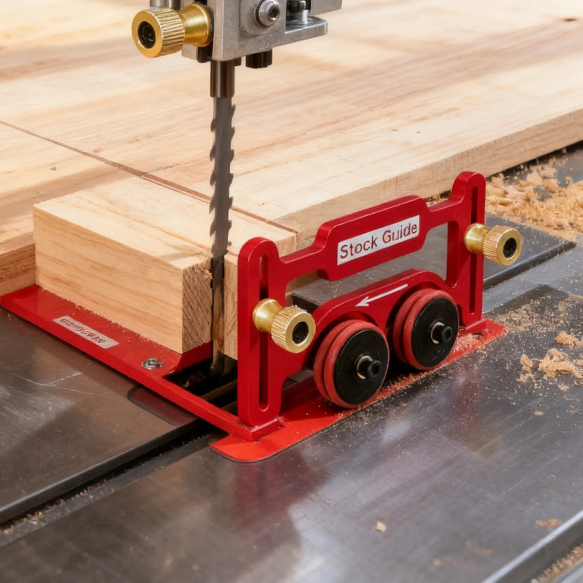 Double Bearing Roller Feather Board with Sliding Block, Clear-Cut Stock Guides Table Saw Precision Guide for Woodworking Project