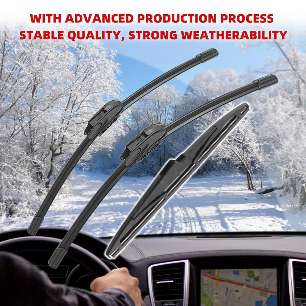 3PCS Car Wiper For Hyundai i10 MK2 2013-2018 Front Rear Wiper Blades Brushes Auto Accessories 2013 2014 2015 2016 2017 2018