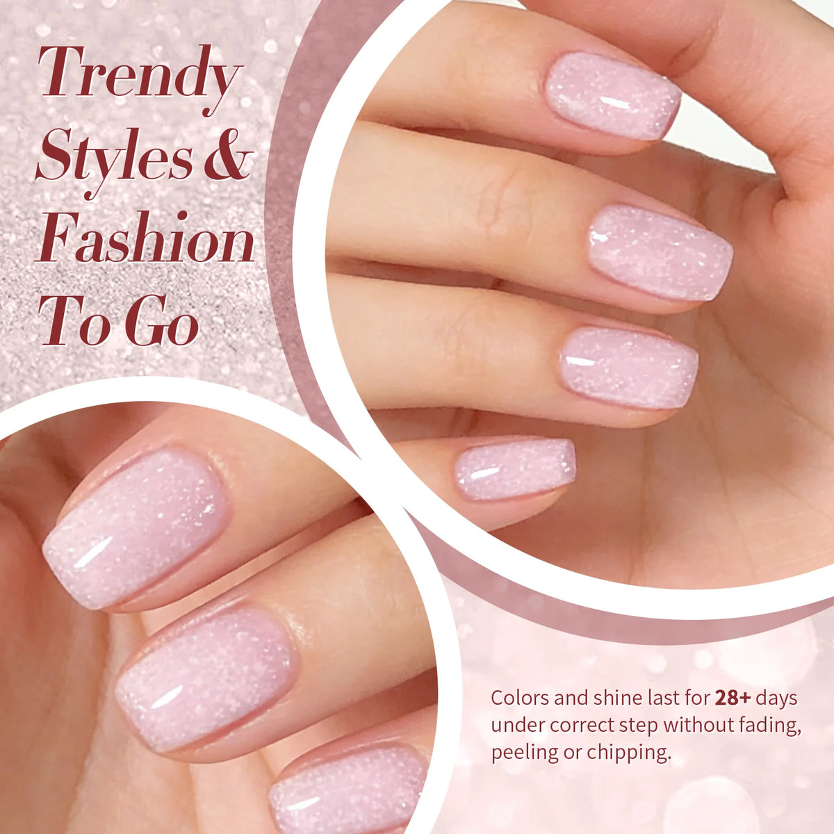 BORN PRETTY 10ml Snow Glitter Gel Nail Polish Pink Milky White Jelly Sequins  Semi Permanent Nails Art Design Varnish Manicure