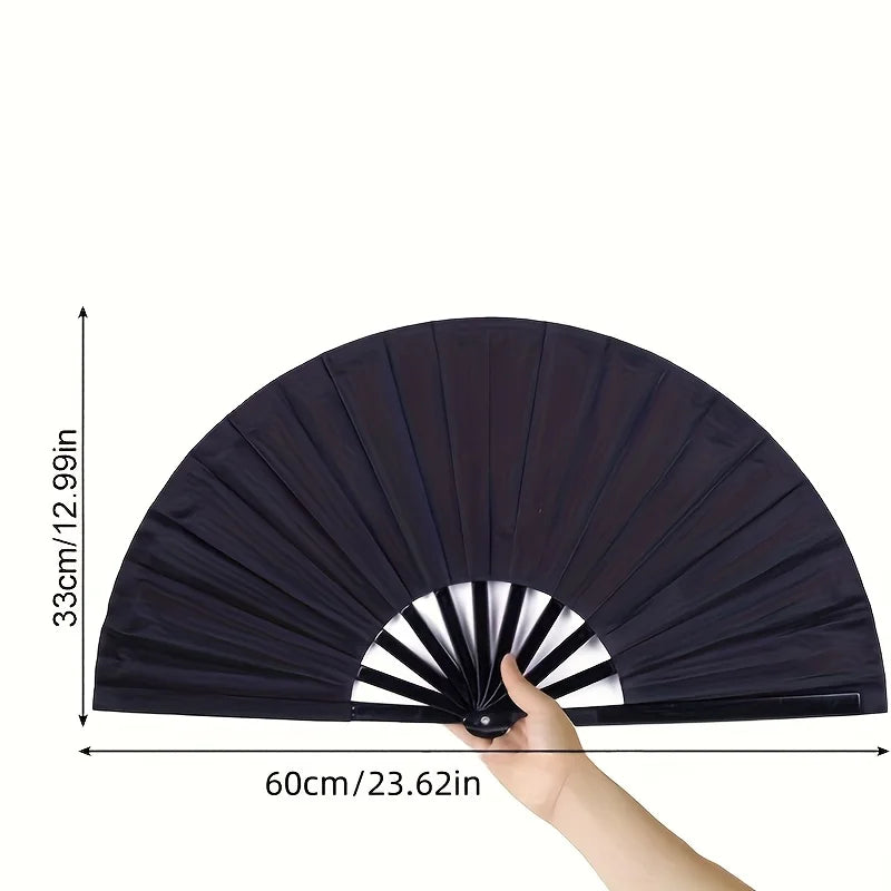 Boots on The Ground Fan,Large Holographic Folding Hand Fan, Clap Fans for Line Dancing,Foldable Craft Holding Hand Fan