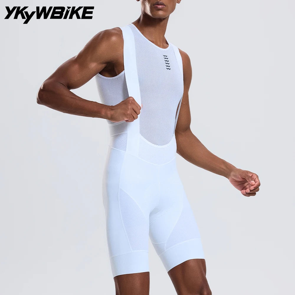 YKYWBIKE Men Cycling Bib Shorts 6 Hours Belgium Pad Bibs Breathable MTB Road Bike Tights Race Bicycle Summer Shorts MTB Pro