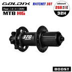 GOLDIX GDX370 32H Bicycle Hub Sealed Bearing 6-bolt Disc Brake J-Bend 32 Holes Ratchet 36T BOOST MTB Hub for Shimano SRAM