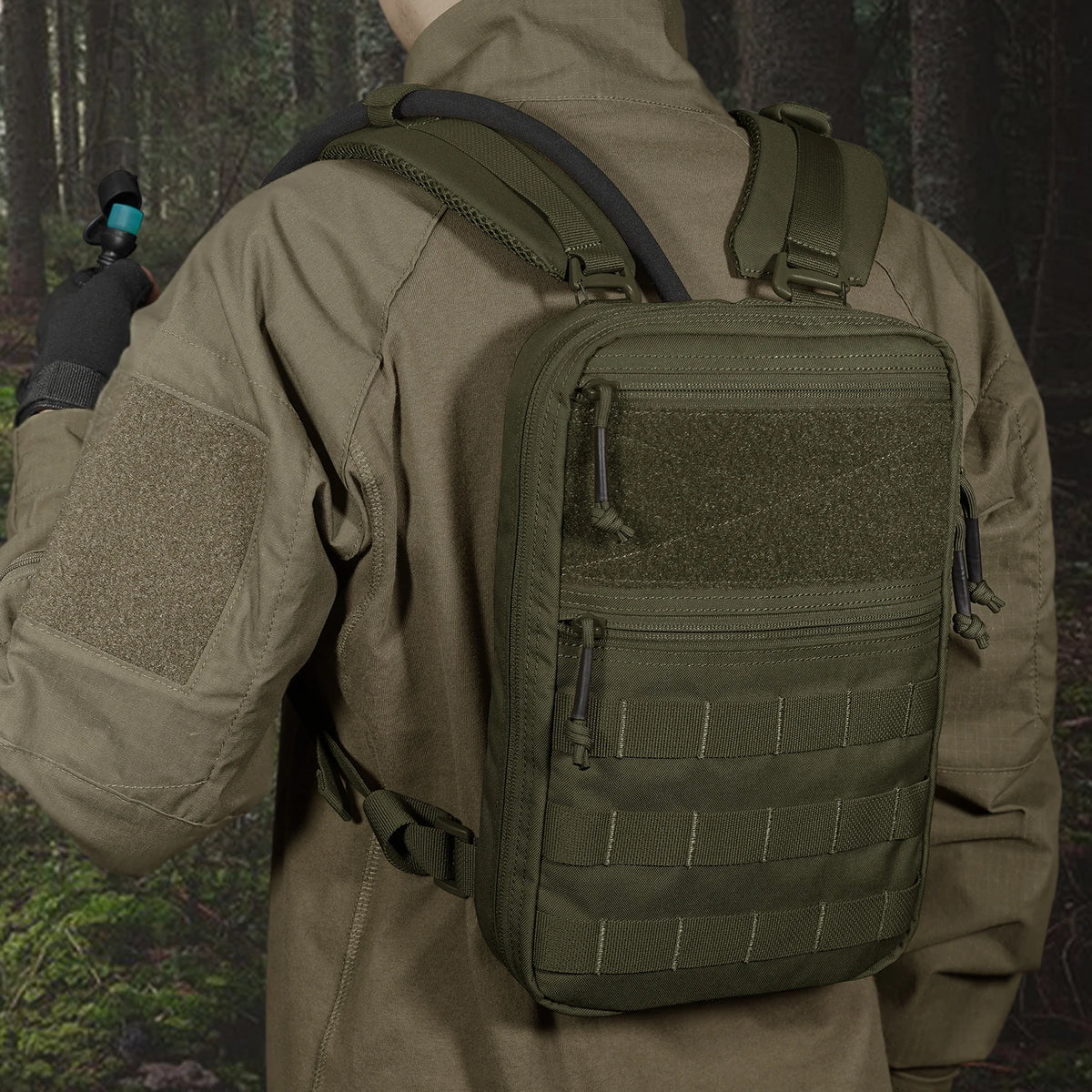 KRYDEX 500D Tactical 50 oz Hydration Backpack Modular 1.5L Water Bladder Bag Pack Hunting Outdoor Hiking Accessories