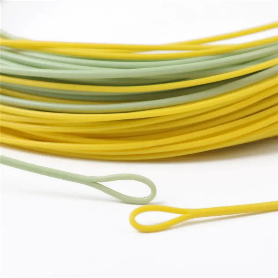 Maximumcatch Weight Forward Floating Fly Line Moss/Gold 90/100ft 2-9WT Welded Loops