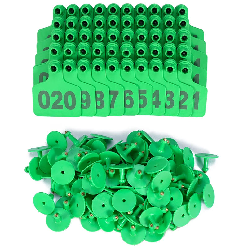 100Pcs Cow Ear Tag/Ear Tag Plier/Unloading Plier Copper Head With Number No.1-100  TPU Ear Tag Label Digital Sign Cow Sheep