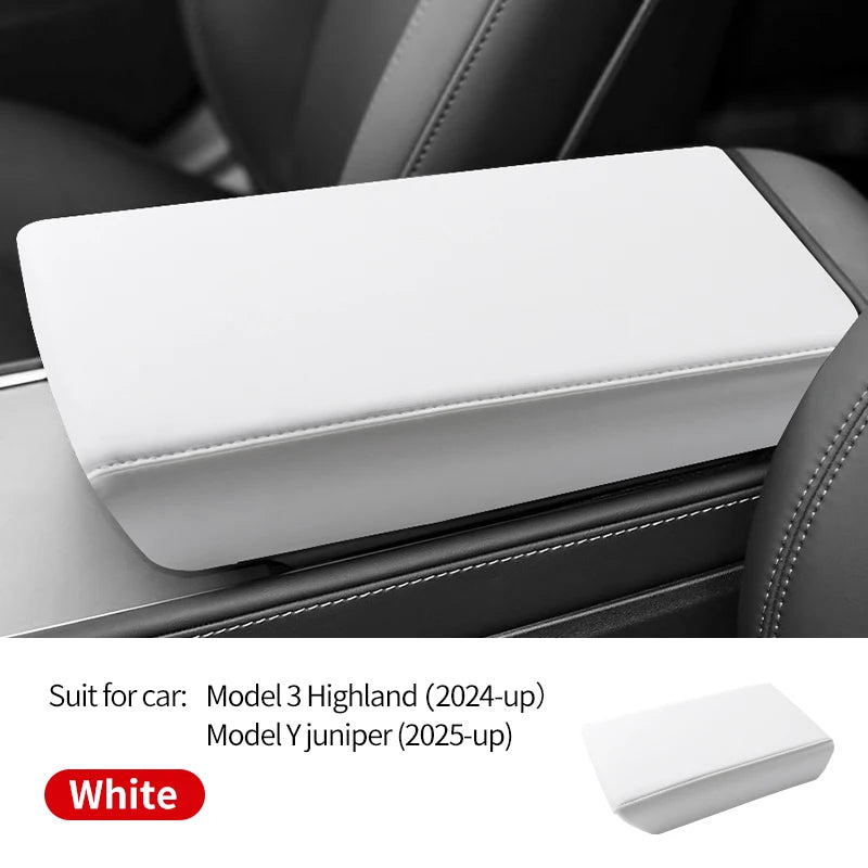 Car Center Console Armrest Pad  For Tesla Model 3 Highland / Model Y Juniper ABS Armrest Box Protective Cover Auto Accessories