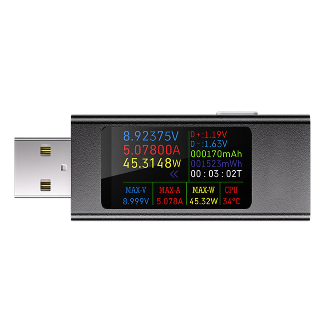 1pc KWS-MX23 USB Ammeter Tester 1.06" IPS Display 4-30V/0-12A Mobile Phone Charging Monitor  Voltage Current Detection