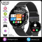 LIGE 2026 New Outdoor Sports Smart Watch Men 1.85“ HD Screen Heart Rate Bluetooth Call IP68 Waterproof Business Smartwatch Men