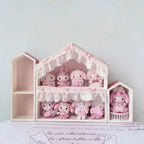 Handmade desktop storage rack organizer, pink, 30x30x8cm