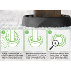 4 Pcs Indoor Plastic Insect Catcher, Pest Control, Bed Bug Trap