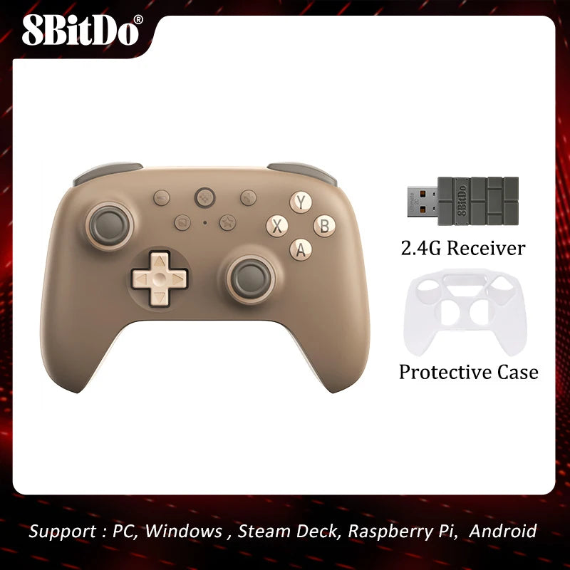 8BitDo Ultimate 2C Wireless Controller Gamepad With Hall Joystick for PC Windows 10/11 Steam Deck Raspberry Pi Android