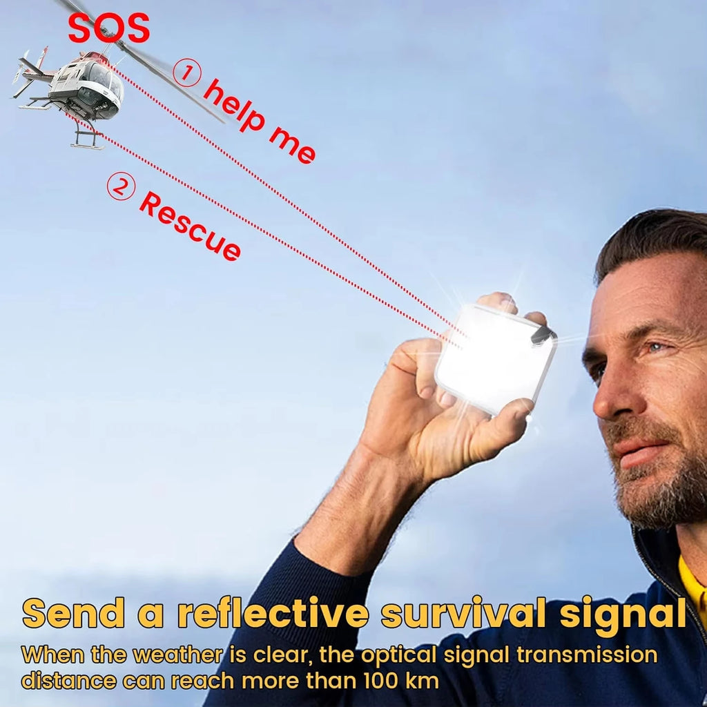 Outdoor field Survival Signal Mirror Sunlight Reflector for Hiking Camping Emergencies First Aid Marine vessel Raft SOS