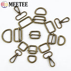 5/10Pcs 20-38mm Bronze Metal Buckles O D Ring Buckle Swivel Lobster Clasp Backpack Carabiner Clips Webbing Strap Adjuster Slider