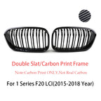 Front Bumper Racing Radiator Mesh Grill For BMW 1 Series F20 F21 Facelift 2015-2019 Year Gloss Matte Black M Color Carbon Print