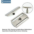 KAMPFE Men's Safety Razor Shaver Head TC4 Titanium CNC Precision Milled, 1pc