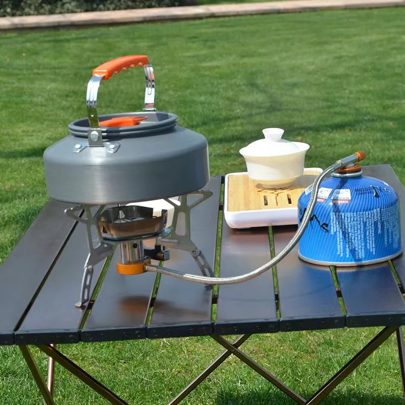 0.8L/1.1L/1.2L/1.6L/2L/2.5L Aluminum alloy Portable Outdoor Camping Coffee and Tea Kettle for Hiking Fishing Picnic and Cooking