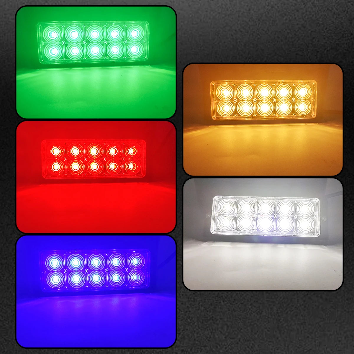 4 Pieces High Bright LED Side Light For Lorry/Truck/Pick up12V/24V White/Blue/Green/Red/Yellow Long Life Span Easy Installation