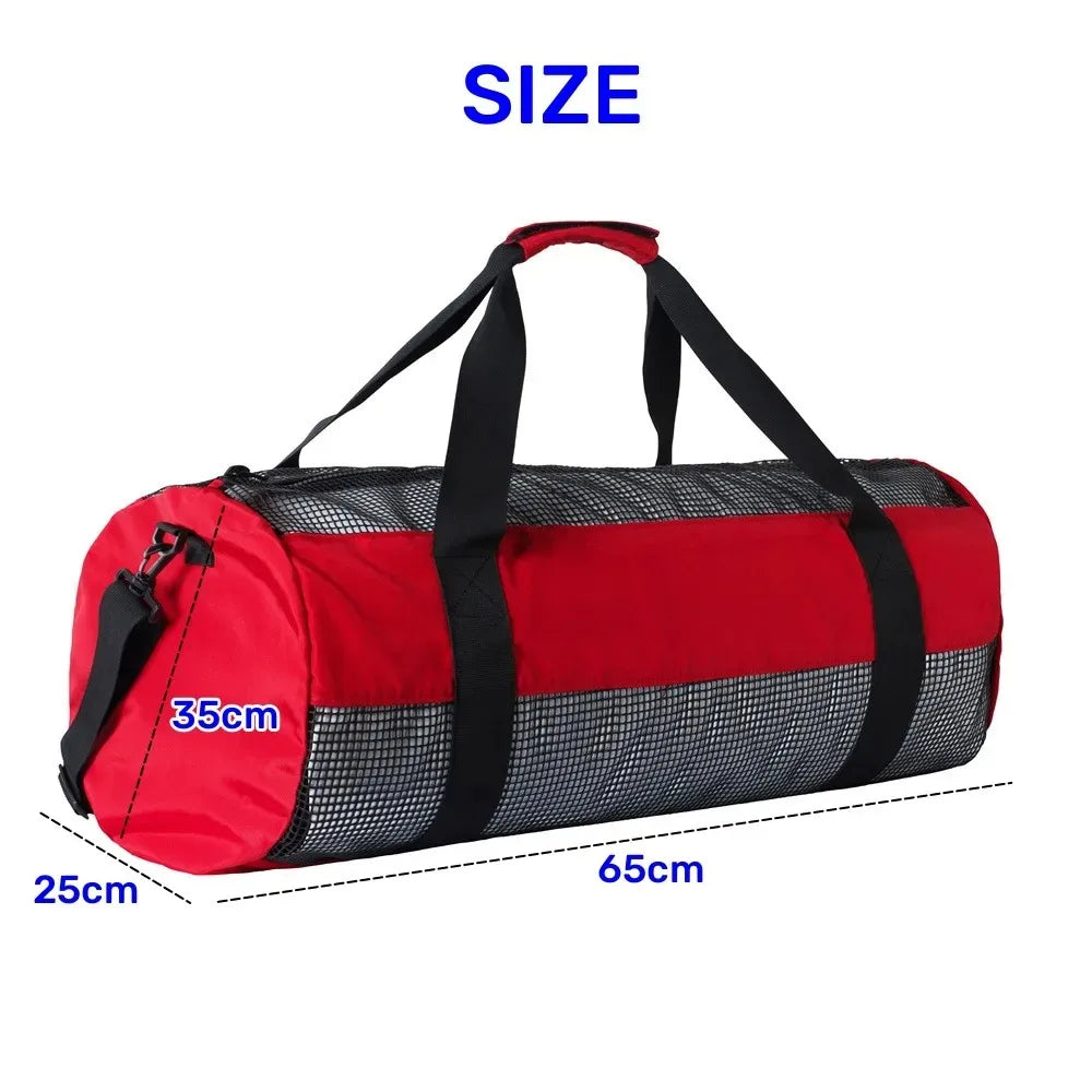 Effortless Dive Travel: Premium Mesh Duffle Bag for Easy Storage