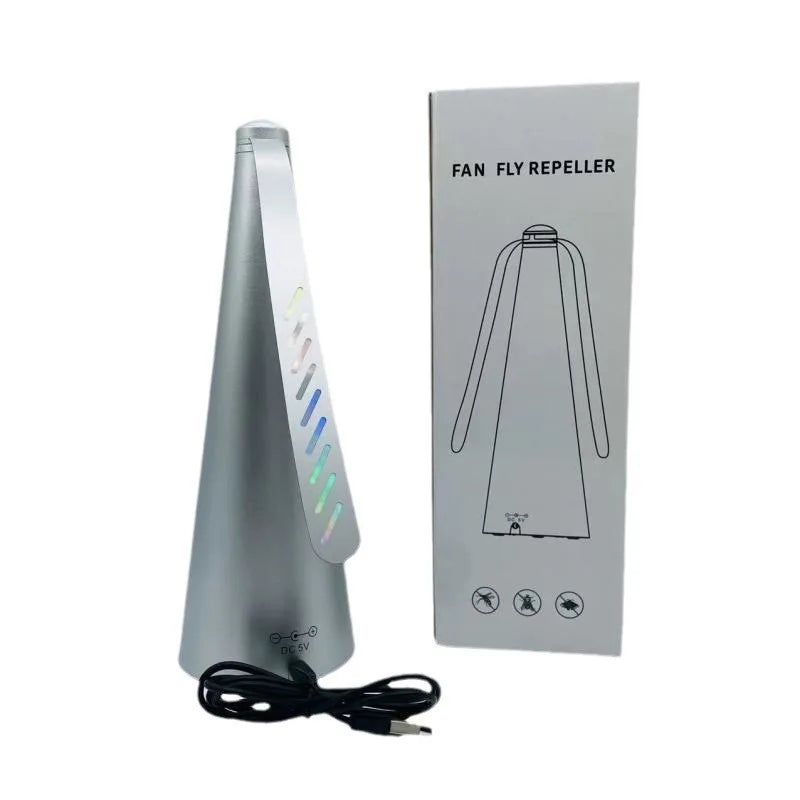 Fly Fans for Tables with Soft Blades, USB or Batteries Powered, Soundless and Portable Fly Fan Keeps Your Food Clean