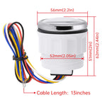 Car Marine Boat Boost Alarm Gauge 2‘’ 52mm Oil pressure Meter Water Level Fuel Temperature 12V 24V Voltmeter Accessories Meter