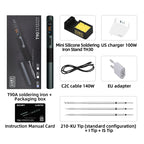ALIENTEK T90 Smart Soldering Iron PD 140W Adjustable Temperature DC 28V 80-450℃ Welding Solder Station Kit C245 C210 T65 Tools