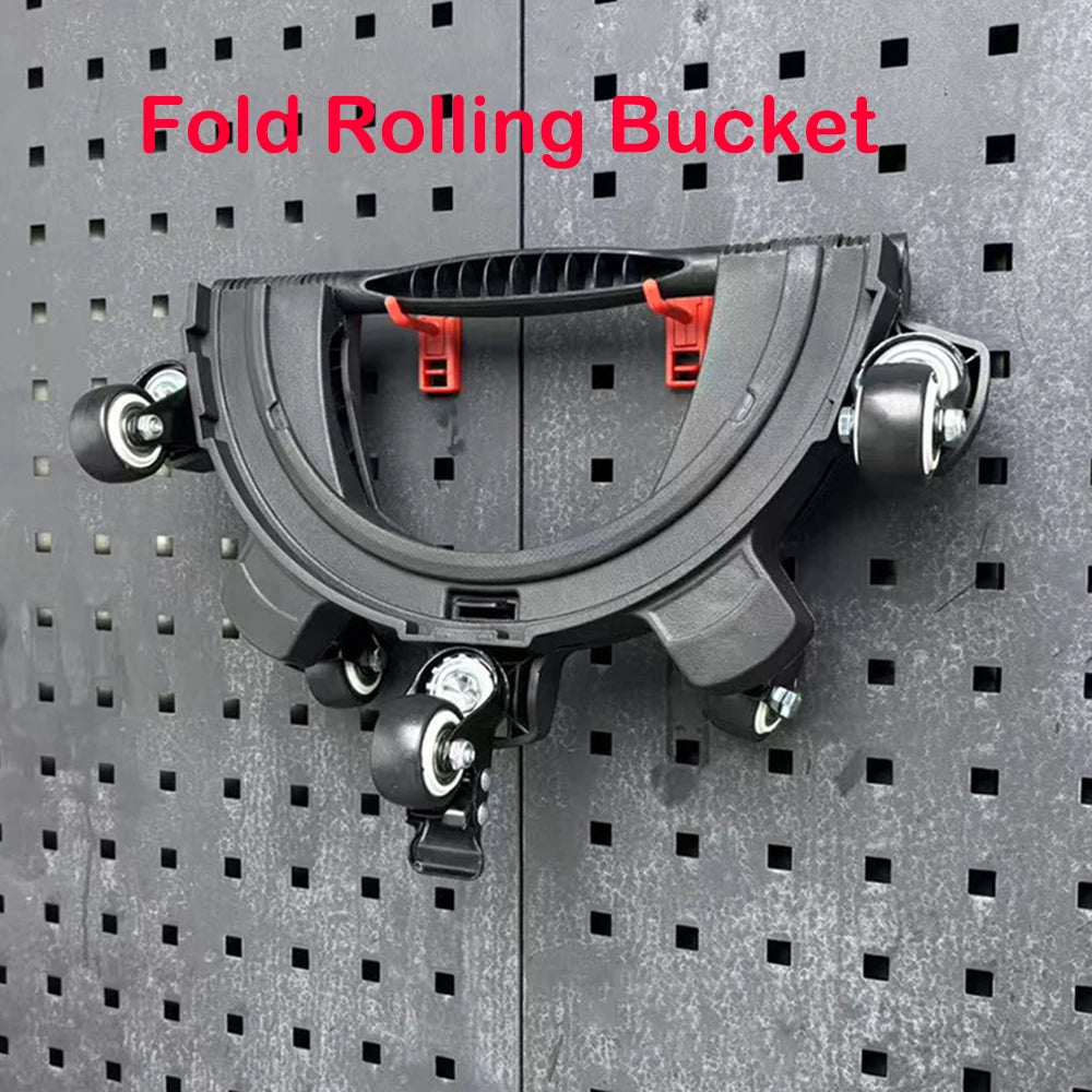 Fold Rolling Bucket Dolly Easy To Use Car Wash Bucket Dolly Car Accessories Swivel Rolling Bucket Dolly with Wheel Accessories