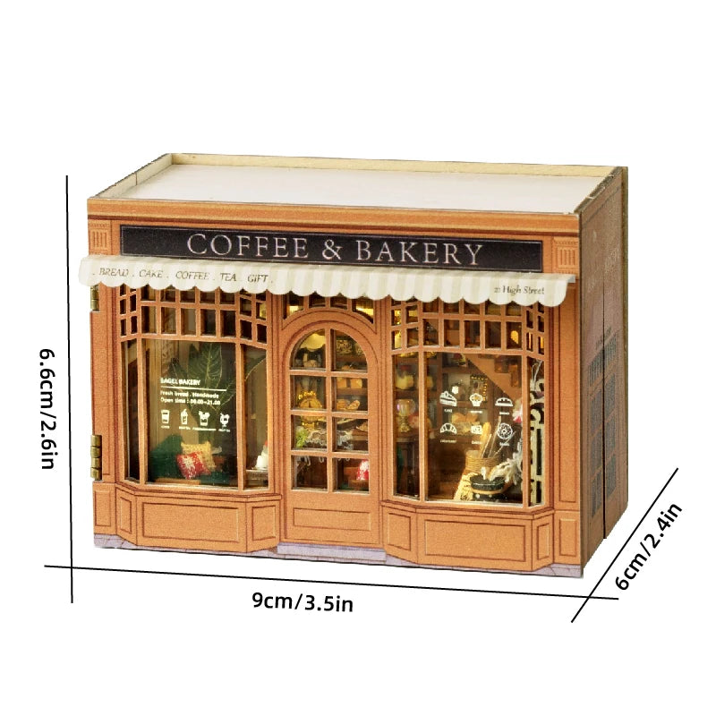 DIY Miniature Doll House 3D Puzzle Small House Assembly Building Model Kit Toys Home With Furniture Lighting Wooden Crafts Gifts