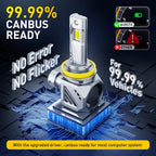 AUXITO 2Pcs 25000LM H11 LED Headlight Canbus H8 H9 9005 HB3 9012 HIR2 9006 HB4 Turbo LED Car Head Lamp No Error 6500K 80W 12V