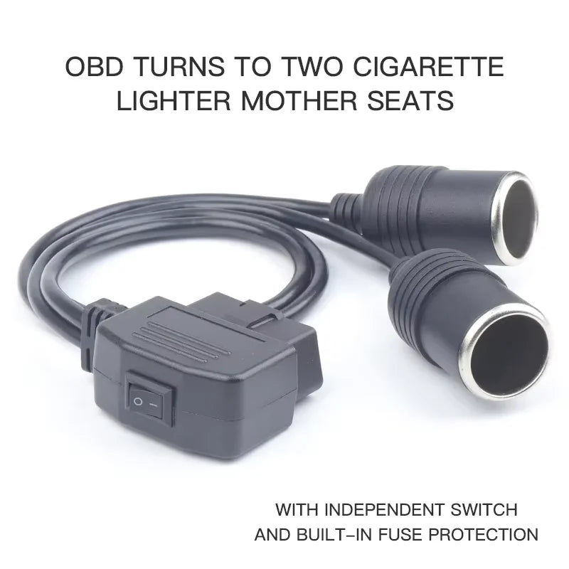 Car Obd2 Device Dashcam Take Wire Cigarette Lighter DC Head Multifunctional No-Break Power Cord Ecu Emergency Power Supply