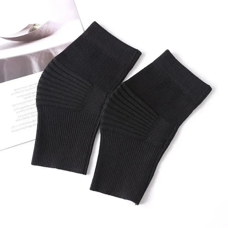 1Pair Autumn Winter Cashmere Warm Knee Support Protector High Elastic Knitted Bandage kneepad for Women Cycling Knee Warmer Pad