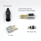 99% Pure Silver Palladium + Graphene Gold Earphone Cable For Hifiman Sundara Ananda HE1000se V2 V3 HE6se he400se Arya He-35x XS