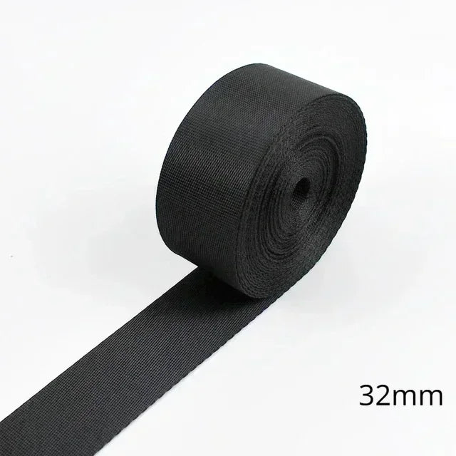 5M 10-100mm Black Nylon Webbing Tape Backpack Strap Pet Collar Safety Belt Ribbon Band DIY Bag Clothing Sewing Accessories