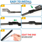 Erick's Wiper LHD Front & Rear Wiper Blades Set For Seat Ateca 2016 - 2023 Windshield Windscreen Window Brushes 26"18"11"