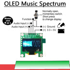 0.96" OLED Music Spectrum Display Analyzer Stereo Audio Atmosphere Light Power Amplifier Level Indicator Rhythm VU METER