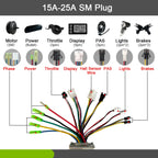 JN Ebike Controller 36V 48V 15A 17A 22A 25A 30A 35A Control System with 6 9 12 Mosfets for Electric Scooter Conversion Parts