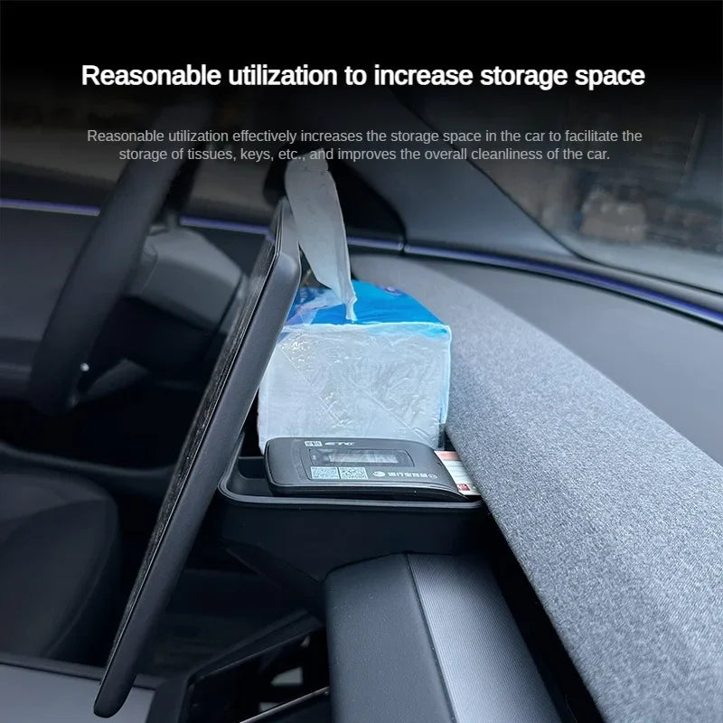For Tesla Model Y Juniper 2025 2026 Model 3 Highland Dashboard Storage Tray Silicone Center Console Screen Rear Phone ETC Box